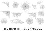 set collection cobweb spiderweb ... | Shutterstock .eps vector #1787751902