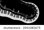 Abstract Piano Keys With Notes...