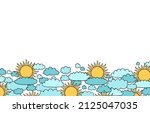 sun backround. cartoon sun and... | Shutterstock .eps vector #2125047035
