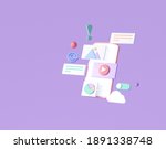 3d mobile app development ... | Shutterstock . vector #1891338748