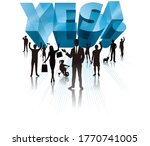 group of people to agree | Shutterstock . vector #1770741005