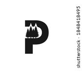 Pine Letter P Vector Logo...