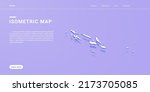 solomon island map of isometric ... | Shutterstock .eps vector #2173705085