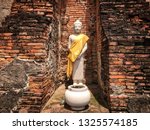 buddha statue beside the red... | Shutterstock . vector #1325574185