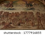 Small photo of Orvieto, Italy - July 13, 2020: Fresco of the Resurrection of the Flesh (1 Corinthians) Exemplifying Signorelli's Virtuosity in the Depiction of Human Bodies in Various Positions at Orvieto Cathedral