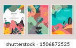 set of vector modern artistic... | Shutterstock .eps vector #1506872525