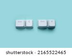 Ctrl C, Ctrl V keyboard buttons, copy and paste key shortcut isolated on a blue background.