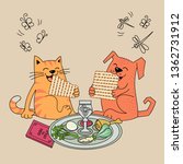 Illustration Of Funny Cat And...