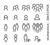 people line icon set | Shutterstock .eps vector #386514928