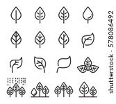 leaf line icon set | Shutterstock .eps vector #578086492