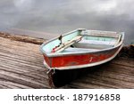 Row Boat On Dock