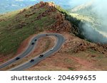 Hairpin curve in the mountains