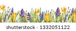 watercolor easter banner with... | Shutterstock . vector #1332051122