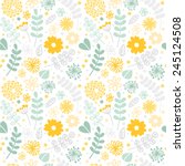 Vector Floral Pattern In Doodle ...