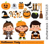 vector set of characters and... | Shutterstock .eps vector #307041215