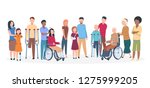 handicapped people. people with ... | Shutterstock .eps vector #1275999205