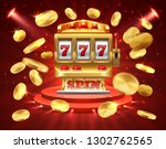 Slot Machine Banner. Casino...