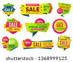 sale banners. price stickers... | Shutterstock .eps vector #1368999125