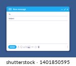 email interface. mail window... | Shutterstock .eps vector #1401850595