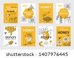 Honey Sketch Poster. Honeycomb...