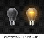 realistic light bulb. glowing... | Shutterstock .eps vector #1444506848