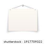 realistic blank paper signboard.... | Shutterstock .eps vector #1917709322
