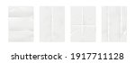 wrinkled paper. realistic white ... | Shutterstock .eps vector #1917711128