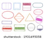grunge stamp. blank geometric... | Shutterstock .eps vector #1931695058