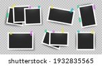 realistic photo frames with... | Shutterstock . vector #1932835565