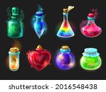 magic potion. cartoon game... | Shutterstock . vector #2016548438