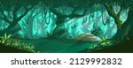 cartoon forest background.... | Shutterstock .eps vector #2129992832