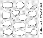 speech bubbles. vintage word... | Shutterstock .eps vector #1276140478