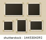 retro photo frames. vintage... | Shutterstock .eps vector #1445304392