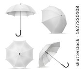 Umbrella. Realistic White Open...