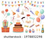 birthday party decorations.... | Shutterstock .eps vector #1978852298