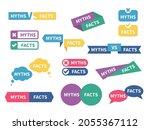 myths facts. truth vs lie text... | Shutterstock .eps vector #2055367112