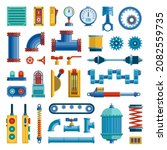 machine parts. mechanical... | Shutterstock .eps vector #2082559735