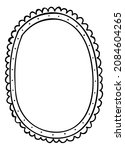 cute oval frame template.... | Shutterstock .eps vector #2084604265