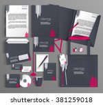 corporate identity template... | Shutterstock .eps vector #381259018