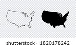 usa map vector isolated... | Shutterstock .eps vector #1820178242