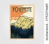 yosemite national park vintage... | Shutterstock .eps vector #1792374685