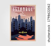 Istanbul Turkey Vintage Poster...