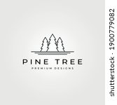 pine tree line art logo... | Shutterstock .eps vector #1900779082