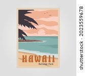 hawaii beach national park... | Shutterstock .eps vector #2023559678
