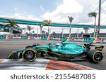 Small photo of MIAMI, UNITED STATES - May 07, 2022: Sebastian Vettel, from Germany competes for the Aston Martin F1 Team at round 05 of the 2022 FIA Formula 1 championship.