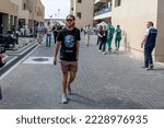 Small photo of ABU DHABI, UNITED ARAB EMIRATES - November 20, 2022: Sebastian Vettel, from Germany competes for Aston Martin F1 . Race day, round 22 of the 2022 F1 championship.