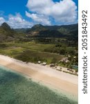 Small photo of Aerial daylight view of Serangan beach, Mandalika area, Lombok island