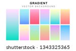 set of pastel gradient... | Shutterstock .eps vector #1343325365