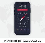 compass app ui ux gui concept ... | Shutterstock .eps vector #2119001822