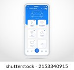 smartphone smart home... | Shutterstock .eps vector #2153340915